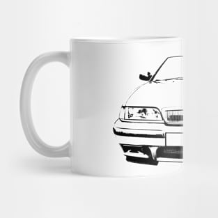 Rover 200 1990s British classic car block black Mug